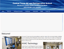 Tablet Screenshot of centraltexasacandrefrigerationschool.com